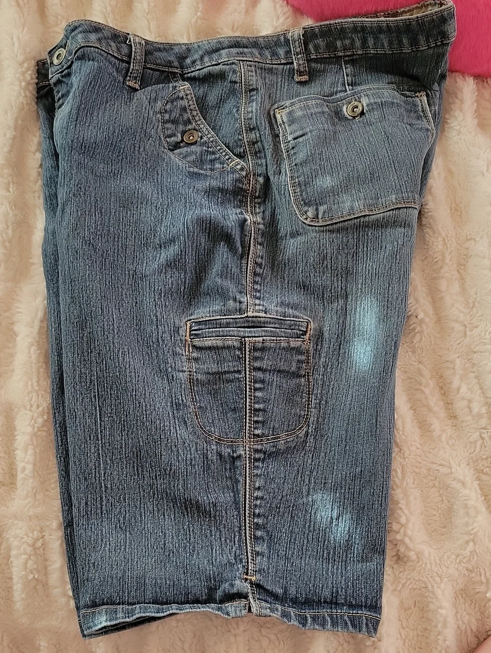 Aidea's Copper Denim Long Length Shorts